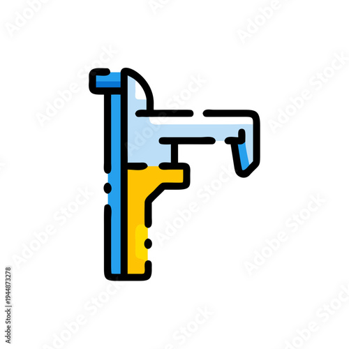 Minimal Caliper Silhouette Vector Illustration, Clean Caliper Measuring Tool Minimal Icon Design, Precision Caliper Silhouette Engineering Measurement Tool, Minimal Vernier Caliper Outline Technical