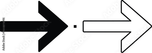 Contrasting arrows directional symbols isolated on transparent background, Vector