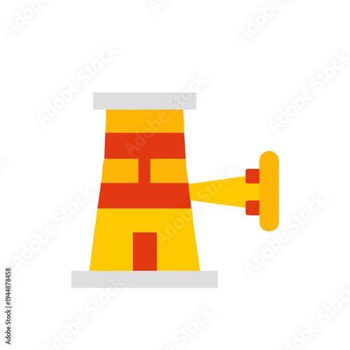 Minimal Milling Chimney Silhouette Flat Vector Illustration, Industrial Mill Chimney Minimalist Silhouette Design, Factory Milling Chimney Flat Icon Vector Graphic, Simple Industrial Chimney