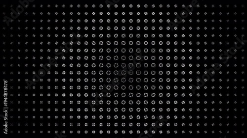 Animated abstract particle grid background featuring dynamic optical motion, geometric transformations, and futuristic depth effects. Ideal for motion graphics, technology visuals, digital displays