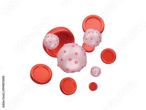 leukemia icon 3d illustration render