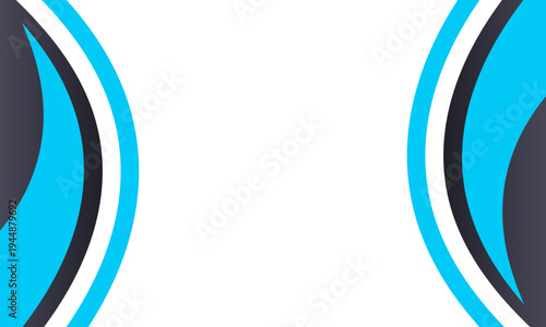 Abstract Business Flow Curved Lines Blue Background