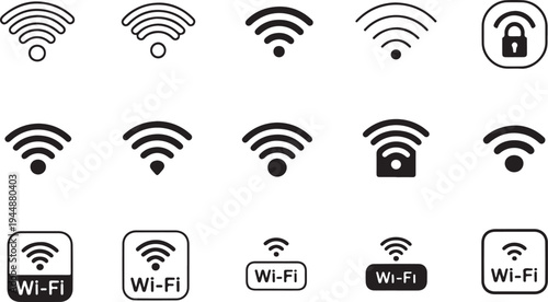 wifi logo pack styles secure unlocked hotspot map tags round square