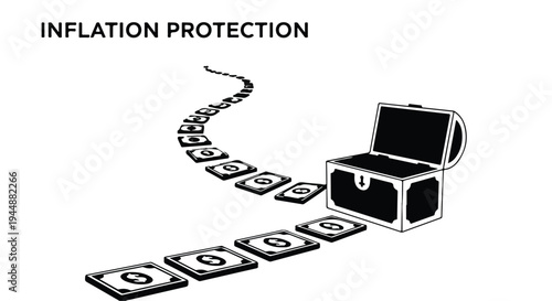 Inflation protection and financial security concept