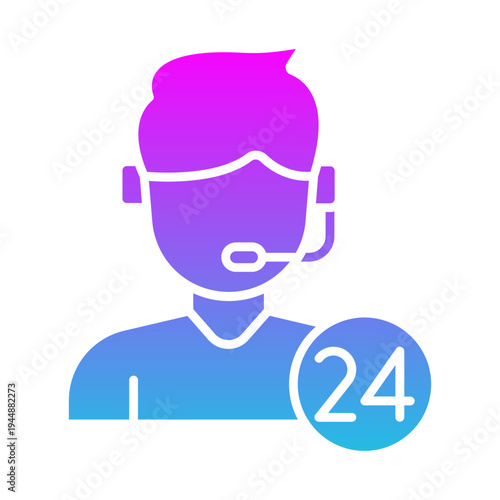 24 hours support Icon