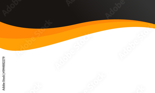 Modern Curved Black and Orange Background
