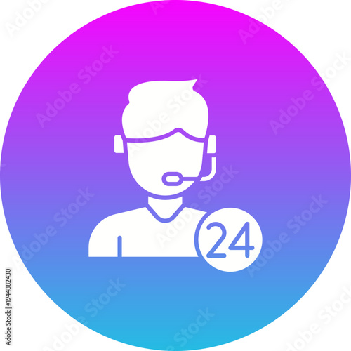 24 hours support Icon