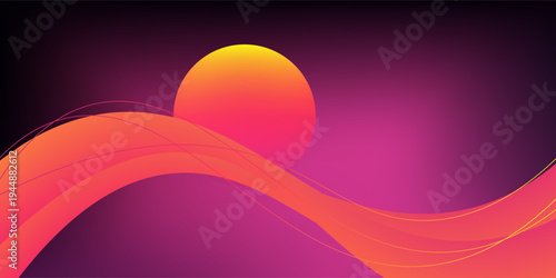 abstract modern colorful wave background