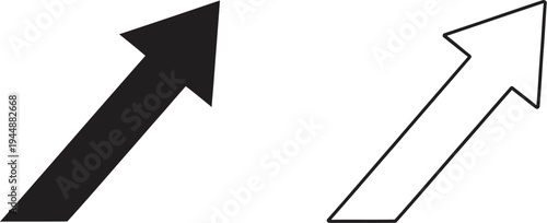 Upward arrows symbolizing growth and progress isolated on transparent background, Vector