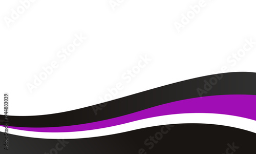 Modern Curved Black and Purple Wave Background