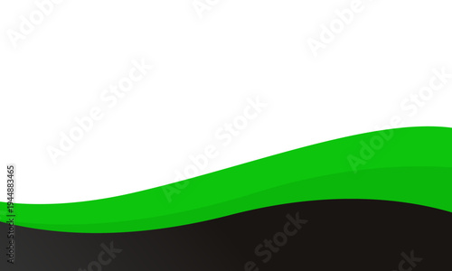 Modern Curved Green Colored Wave Background