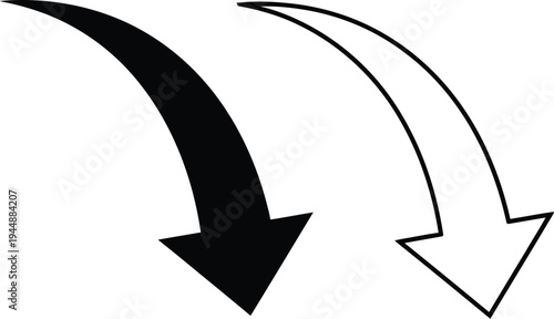 Opposite directions arrows isolated on transparent background, Vector