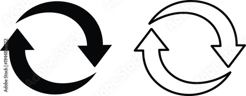 Arrows circle icons isolated on transparent background, Vector