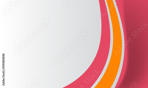 Modern Red Corporate Minimal Background with Curved Lines