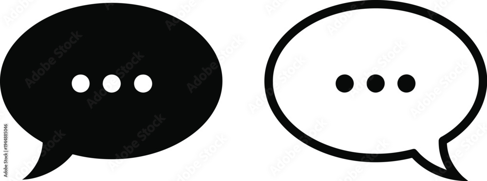 Obraz premium Chat bubbles communication isolated on transparent background, Vector