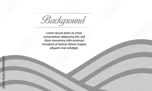 Stylish Grey Curved Wave Abstract Background