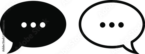 Chat bubbles communication isolated on transparent background, Vector