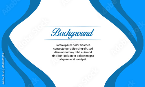 Stylish Blue Curved Wave Abstract Background