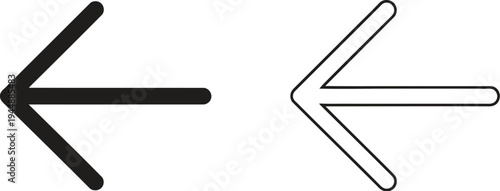 Arrows directional signs isolated on transparent background, Vector