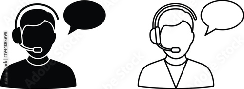 Customer service representatives talking communication isolated on transparent background, Vector