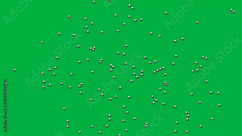 Green screen animation transition of a collection of triangular onigiri enlarging and moving to cover the screen