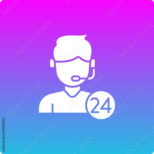 24 hours support Icon
