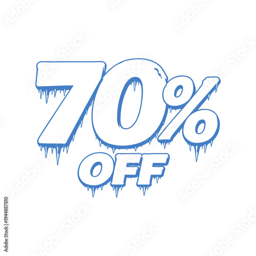 70% off ice vector
Vector percentage discount sale on a white background