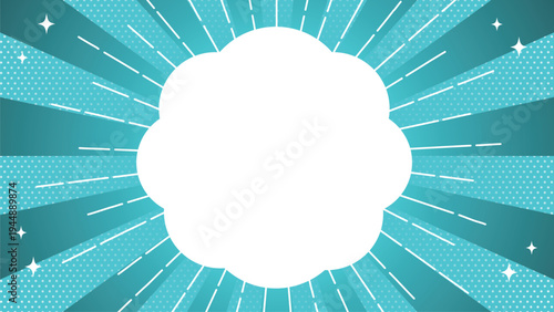 セール 背景 放射状 青 緑 50%OFF バナー チラシ用 サマー 夏 SALE ポップ