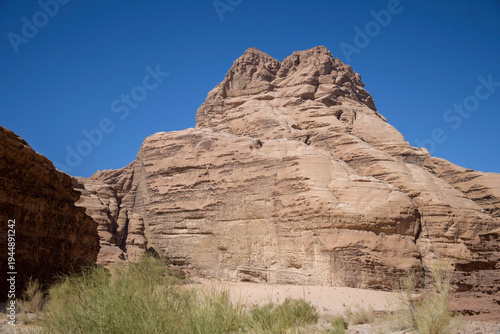 Sandstone formations in Jordan dessert