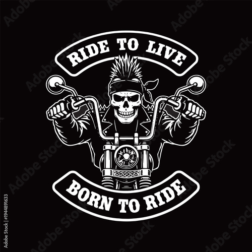 Konstfotografi born to ride punk