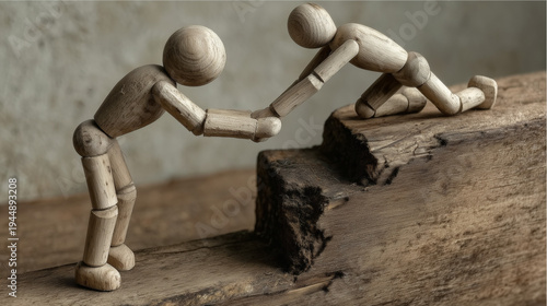 Hand of Support: A wooden f...