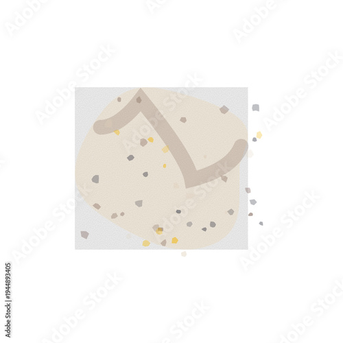 Tactile bakery crumb trails vector, textured cut paper SVG