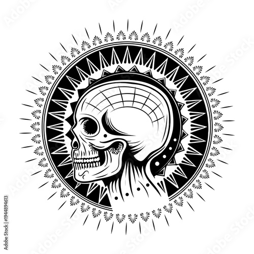 Filled style illustration showing cranial bone anatomy