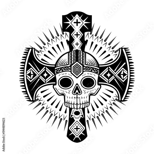 Filled style illustration showing nasal bone structure