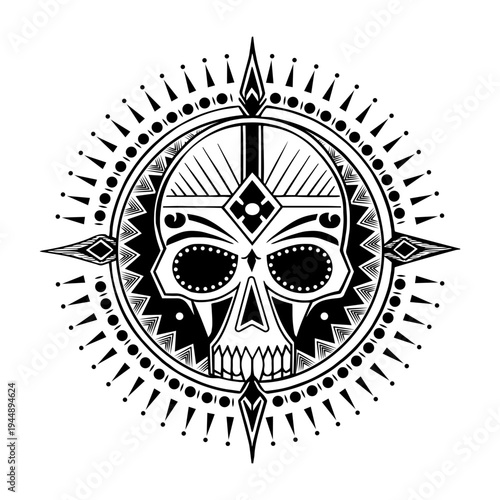 Glyph style illustration depicting detailed maxilla bone