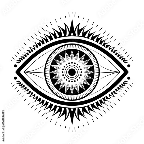 Vintage style illustration showing cornea layers anatomy