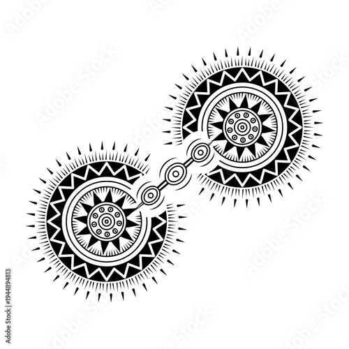 Filled style illustration depicting enzyme structure