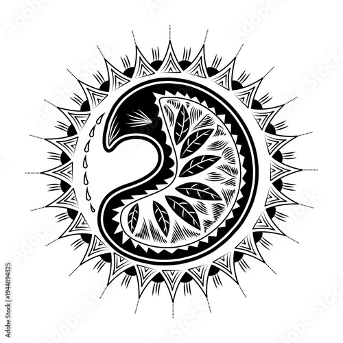 Vintage style illustration depicting ulcer condition