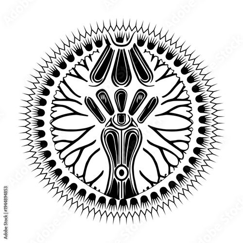 Vintage style illustration showing peripheral nervous anatomy