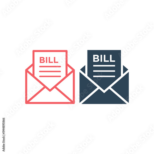 Invoice, bill icons set suitable for info graphics, websites and print media and interfaces.
