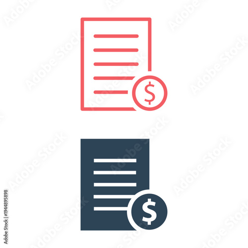 Invoice, bill icons set suitable for info graphics, websites and print media and interfaces.
