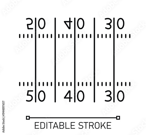 American Football Field Yardage Icon