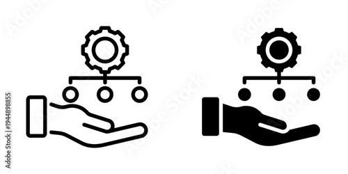 Management icon, element icon for design branding, print, and digital media