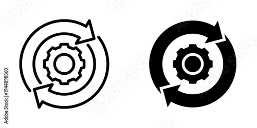 Work process icon, element icon for design branding, print, and digital media