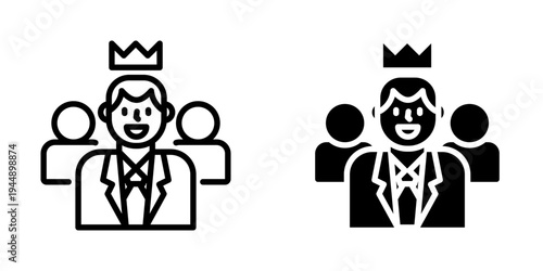 Leader icon, element icon for design branding, print, and digital media