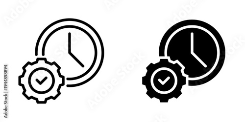 Time management icon, element icon for design branding, print, and digital media