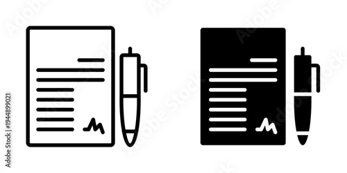 Contract icon, element icon for design branding, print, and digital media