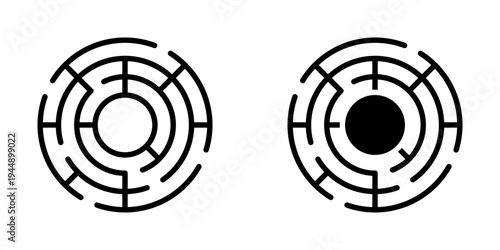 Maze icon, element icon for design branding, print, and digital media