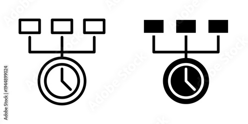 Time management icon, element icon for design branding, print, and digital media