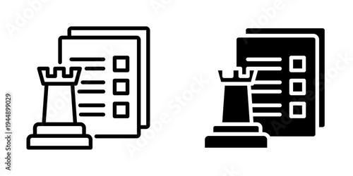 Strategy icon, element icon for design branding, print, and digital media